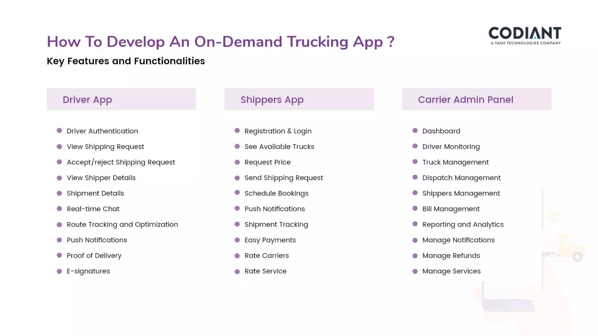 On-demand Trucking App Development