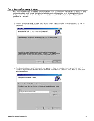 3300 elsd chem station driver instructions | PDF
