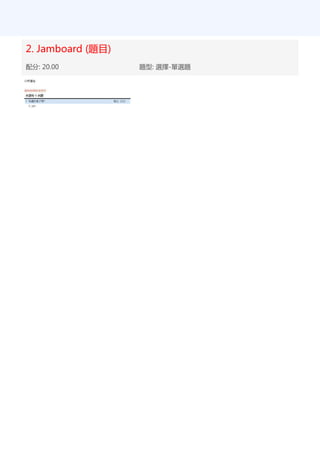 2. Jamboard (題目)
配分: 20.00 題型: 選擇-單選題
 