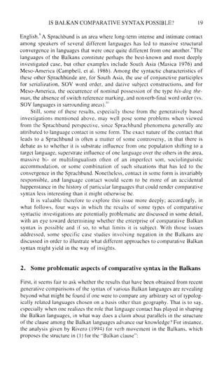 Comparative Syntax Of The Balkan Languages Rivero Maraluisa | PDF