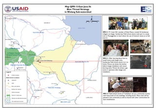 Map QPR 13 East Java-3b
  Blue Thread Strategy
in Welang Sub-watershed




                          WS 2-1 M. Irwan NZ, member of Fokal Mesra, trained 35 Sumberejo
                          villagers on biogas. Sumberrejo Field school alumni took part in a study
                          visit to Pesanggrahan to learn about the use of livestock waste as an fuel
                          source.
                                                                     (a)




                                                                     (b)
                          WS 2-1 After learning about how to
                          install home scale biogas units,
                          Sumberejo Field School alumni try it at
                          home. Picture (a) shows the kitchen
                          before biogas installation with wood
                          burning stove. Picture (b) shows a gas
                          stove in operation after biogas unit
                          installation.




                          WS 2-1 Field School alumni of Tambaksari set up a community nursery
                          with many kinds of tree seedlings, including durian. Many trees will be
                          planted in the community as well as shared with other communities for
                          land rehabilitation.
 