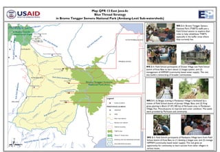 Map QPR 13 East Java-6c
                       Blue Thread Strategy
in Bromo Tengger Semeru National Park (Ambang-Lesti Sub-watersheds)

                                                                                        WS 2-1: Bromo Tengger Semeru
                                                                                        National Park (TNBTS) staffs join a
                                                                                        Field School session to explore their
                                                                                        roles to help rehabilitate TNBTS,
                                                                                        especially in the buffer areas where
                                                                                        they currently live.




                                                         (1)                                  (2)
                                                        WS 2-1: Field School participants of Duwet Village visit Field School
                                                        alumni of Kota Batu to learn about (1) biogas system, and (2)
                                                        management of HIPPAM (community based water supply). The visit
                                                        also builds a networking of broader communities.

                                                                  (1)                                                  (2)




                                                        WS 2-1: (I) Biogas training in Pandansari Village is facilitated by a
                                                        trainer of Field School alumni of Junrejo Village, Batu, and (2) King
                                                        grass planting in Block 57-59 (180 ha) of Perhutani area, in Pandansari
                                                        Village, Kec. Poncokusumo to improve land cover condition. The seeds
                                                        were provided by Perhutani and community.

                                                                (1)                           (2)




                                                        WS 2-1: Field School participants of Patokpicis Village learn from Field
                                                        School alumni of Kota Batu to (1) develop a biogas unit, and (2) manage
                                                        HIPPAM (community based water supply). The visit gives an
                                                        opportunity for community to learn success from other villagers in
                                                        various issues.
 