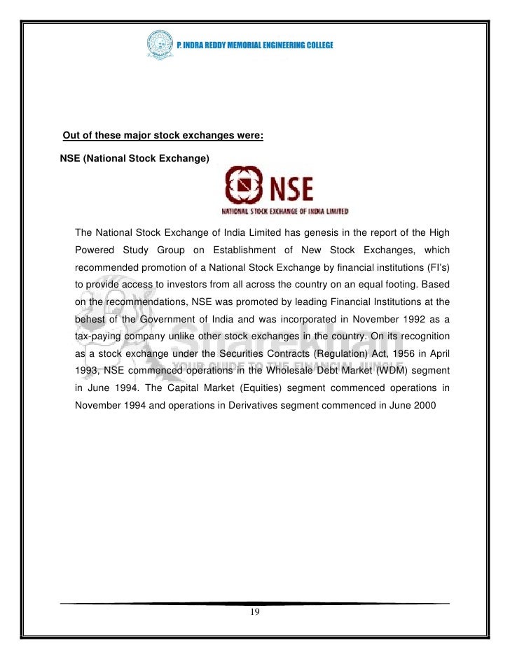 Project report on online stock trading system