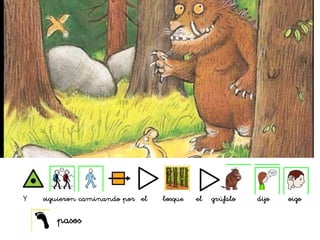 Y siguieron caminando por el bosque el grúfalo dijo oigo
pasos
 