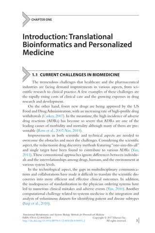 Translational Bioinformatics And Systems Biology Methods For ...