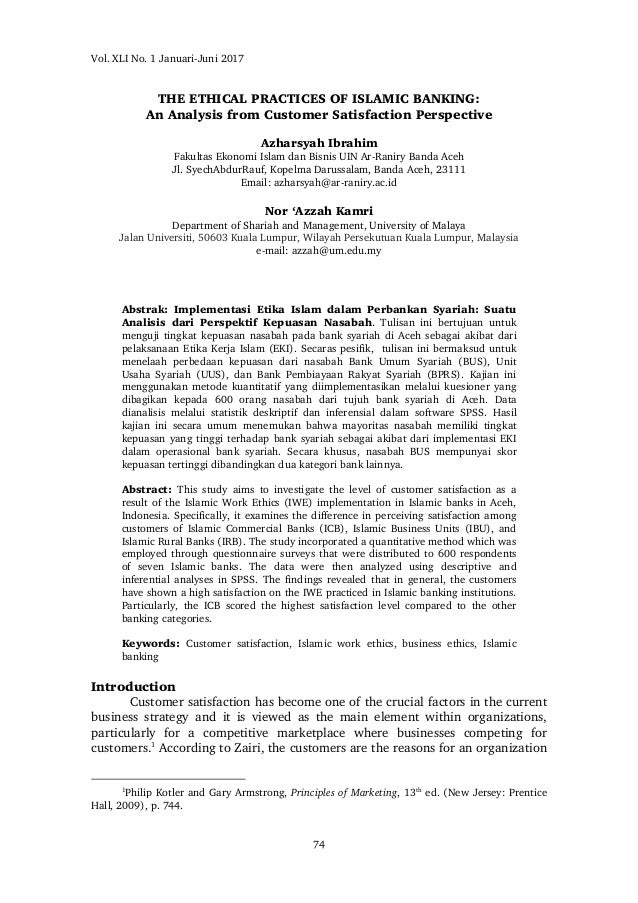 Thesis on customer satisfaction in islamic banking
