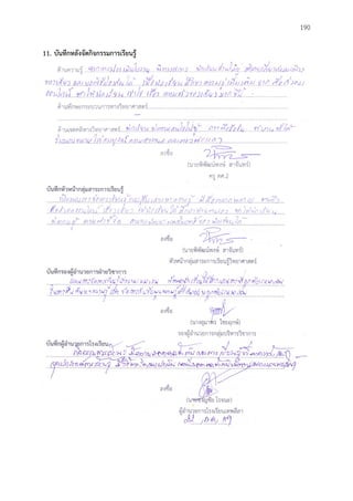 190
11. บันทึกหลังจัดกิจกรรมกำรเรียนรู้
 