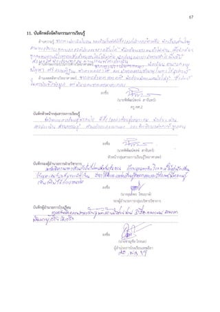 67
11. บันทึกหลังจัดกิจกรรมกำรเรียนรู้
 