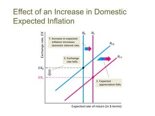 Effect of an Increase in Domestic
Expected Inflation
 