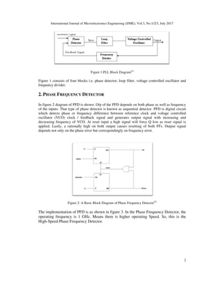 DESIGN AND ANALYSIS OF PHASE-LOCKED LOOP AND PERFORMANCE PARAMETERS | PDF