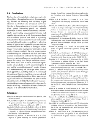 Marine Biodiversity And Ecosystem Functioning Frameworks Methodologies ...