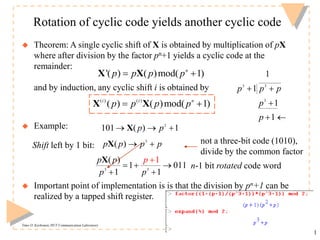 3320 cyclic codes.ppt | Programming Languages | Computing