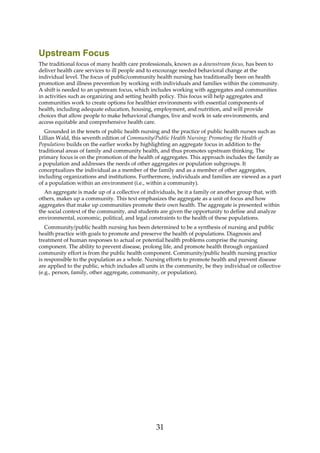 Community/Public Health Nursing; Promoting the Health of Populations ...