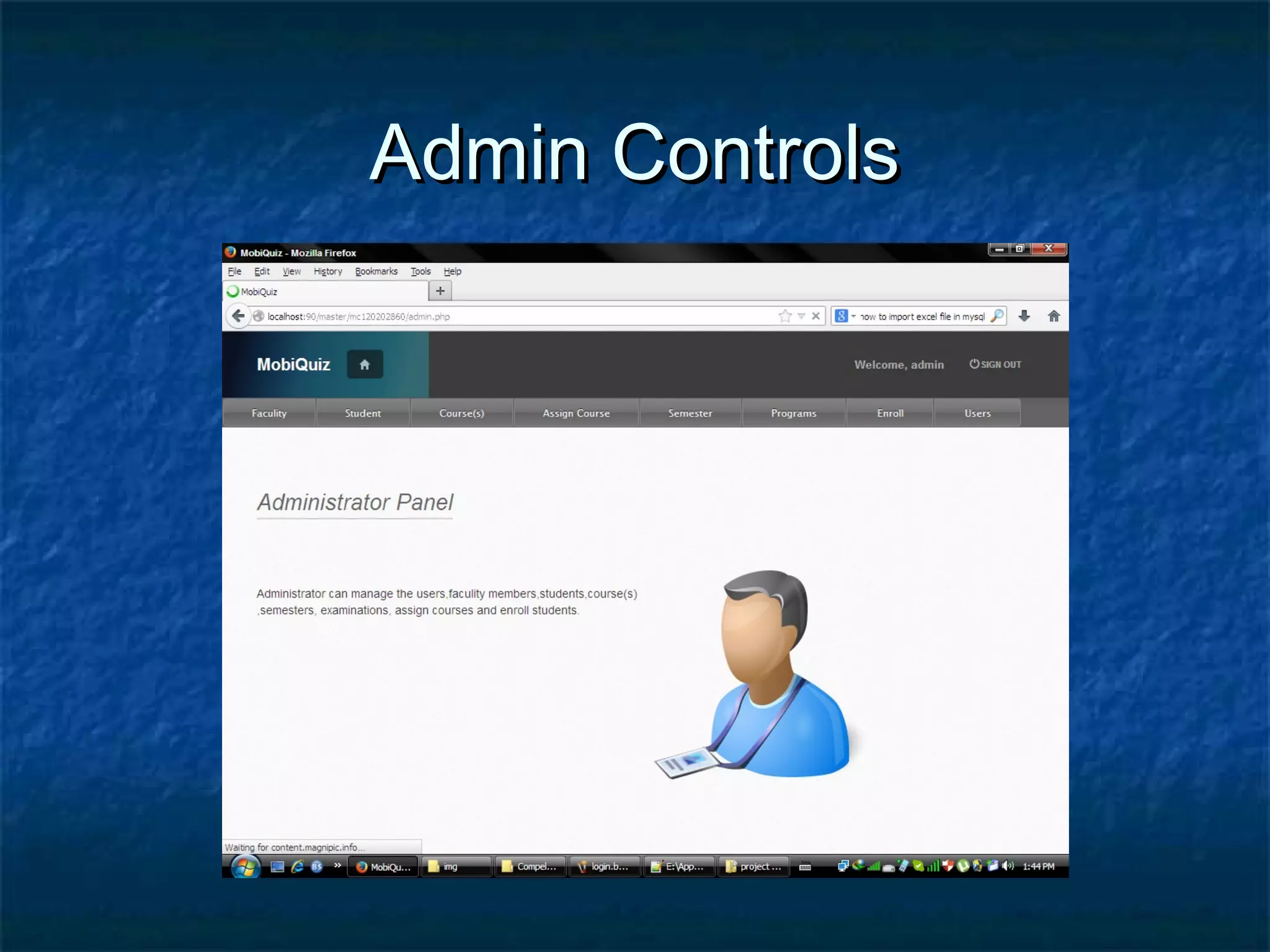 Admin ControlsAdmin Controls
 