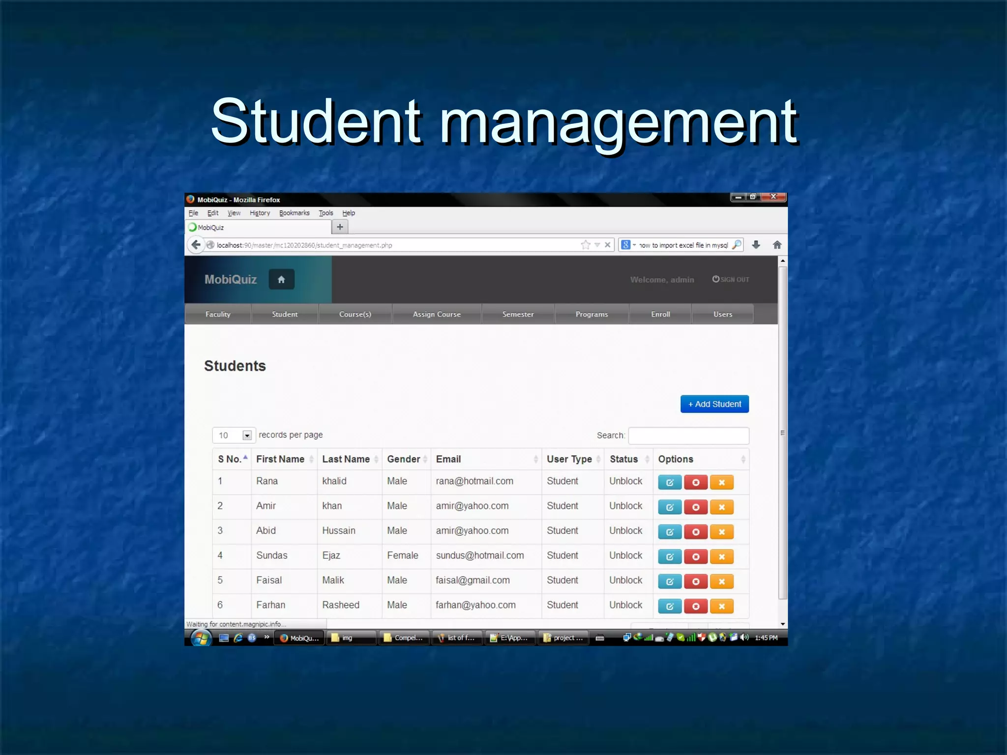 Student managementStudent management
 