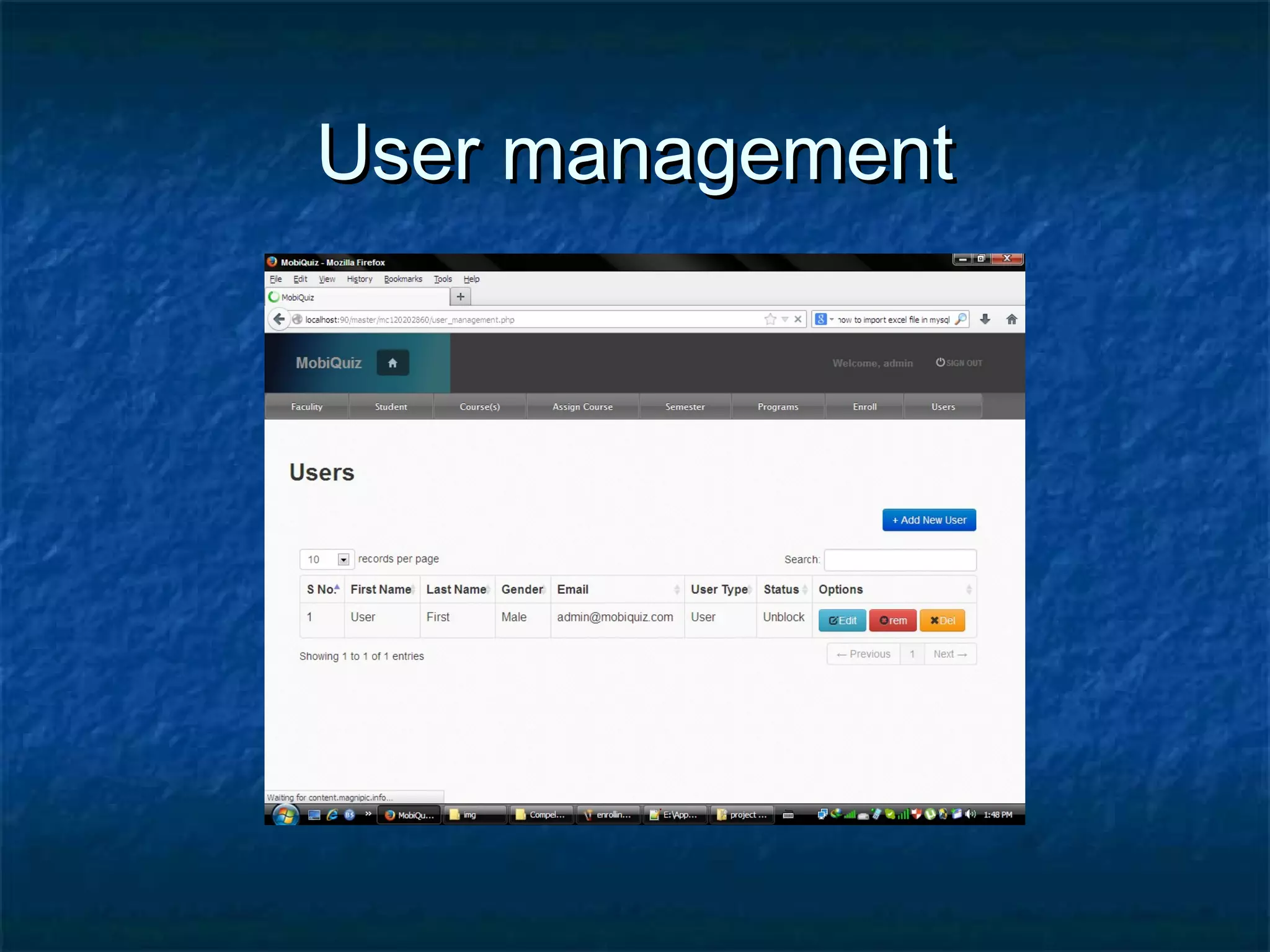   
User managementUser management
 
