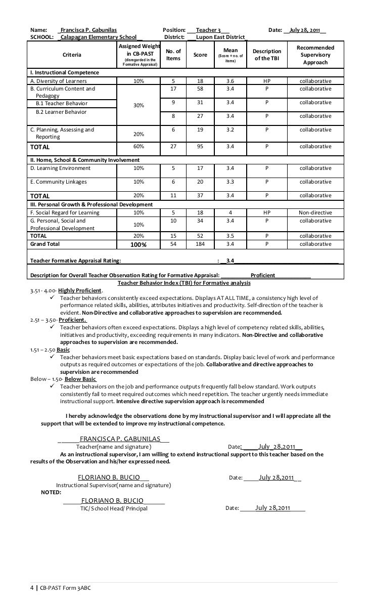 ... 3 | CB-PAST Form 3ABC; 4.