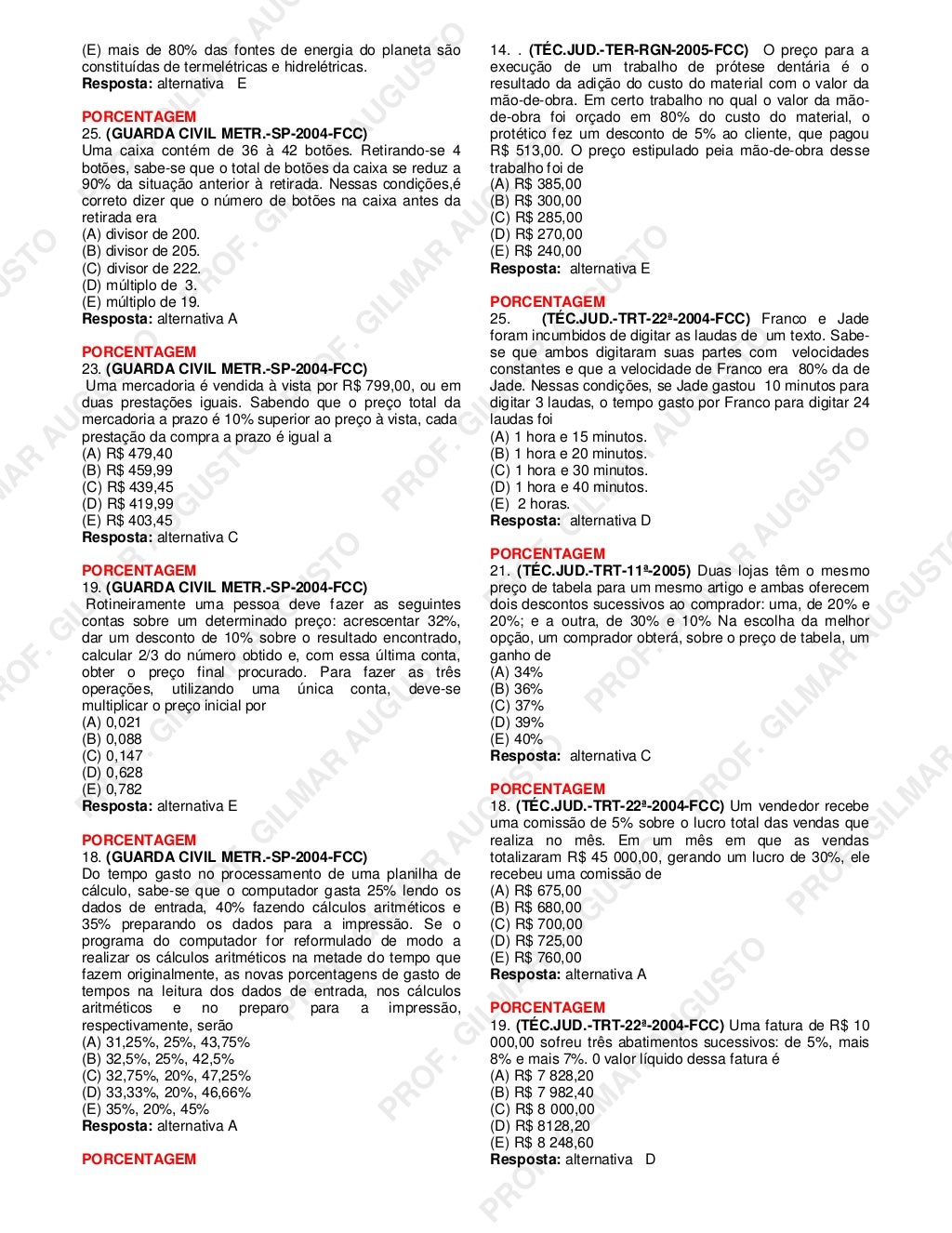 Provas E Gabaritos Fcc - FDPLEARN