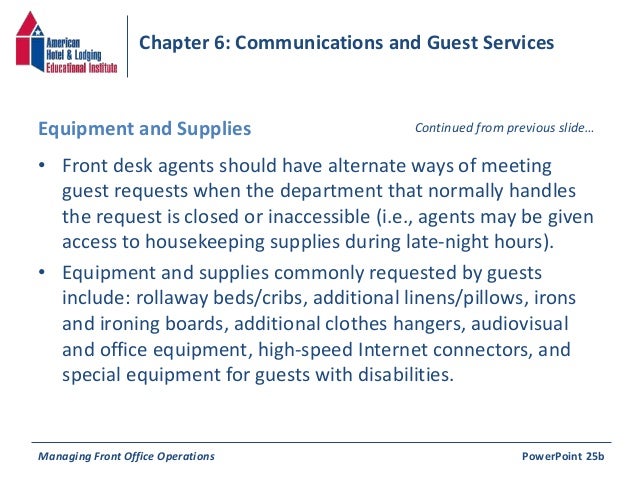 Chapter 6 Communications Guest Services