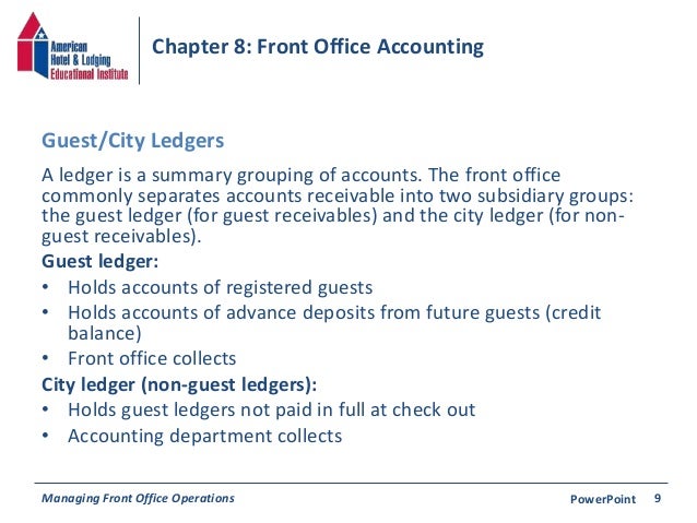 chapter 8 front office accounting office ledger
