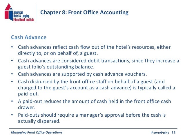 Accounting Procedure For Cash Advance