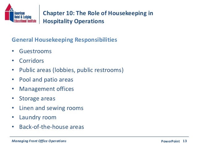 duties of a housekeeper
