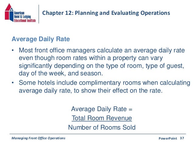 Room Occupancy Rate Formula Room Occupancy Rate Formula