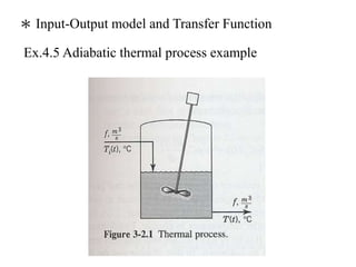 ＊ Input-Output model and Transfer Function
Ex.4.5 Adiabatic thermal process example
 