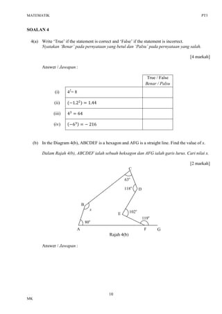 PT3 Matematik Trial | PDF