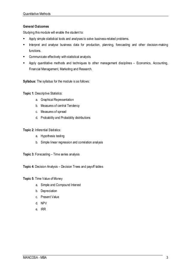 Quantitative Techniques Syllabus Mba important quantitative methods by mba classes in mumbai Quantitative Techniques Syllabus Mba important quantitative methods by mba classes in mumbai