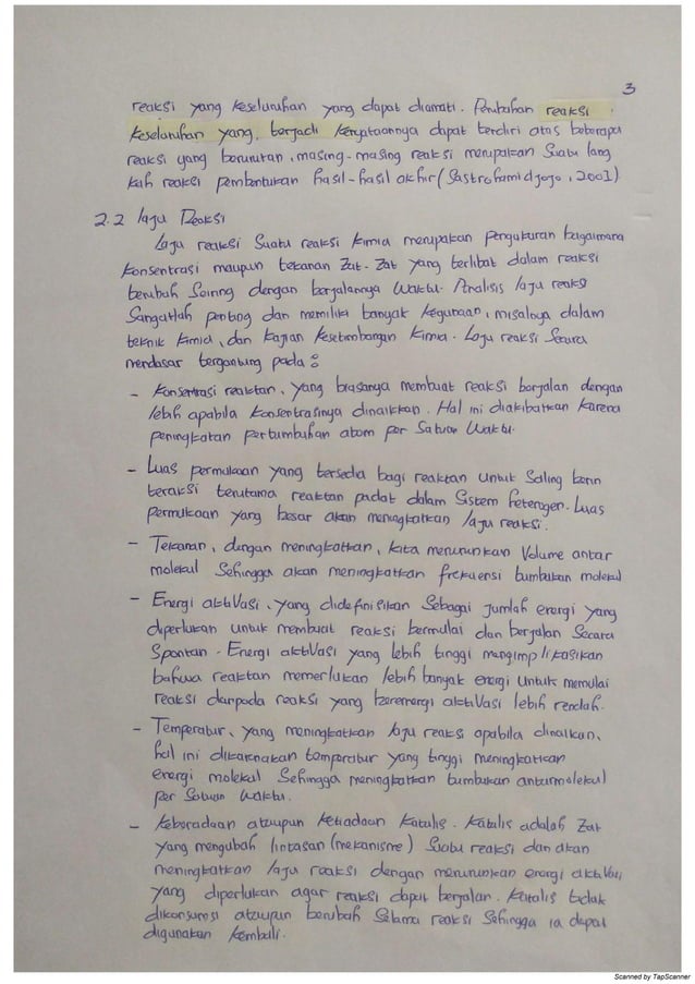 LAPORAN PRAKTIKUM KIMIA DASAR KINETIKA REAKSI