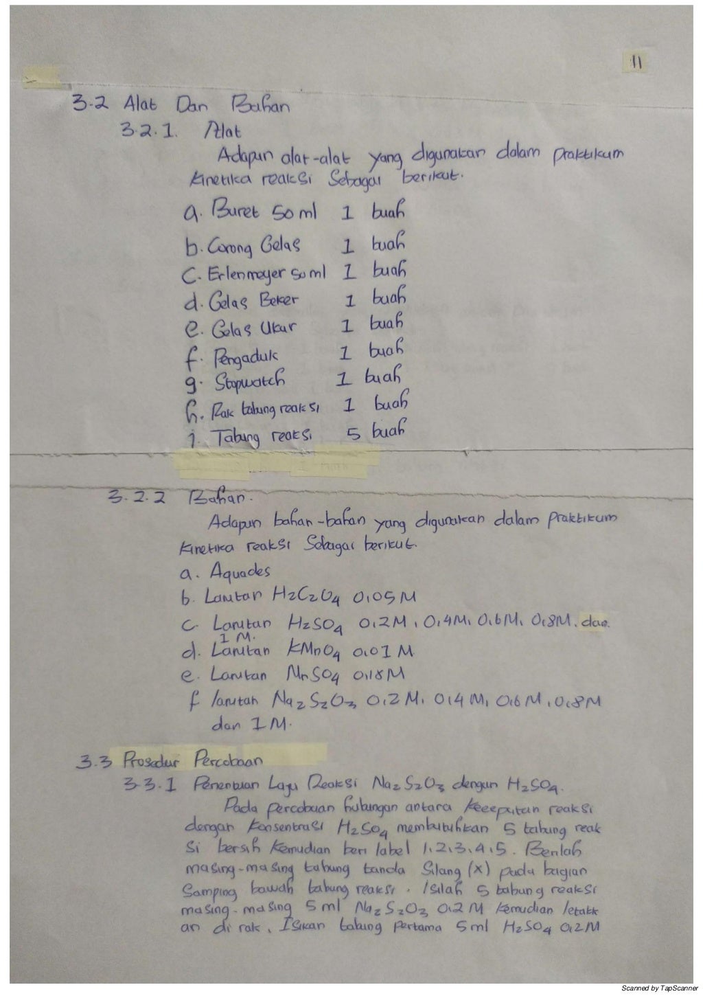 LAPORAN PRAKTIKUM KIMIA DASAR KINETIKA REAKSI
