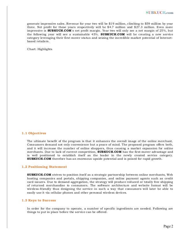 Business plan for investors picture