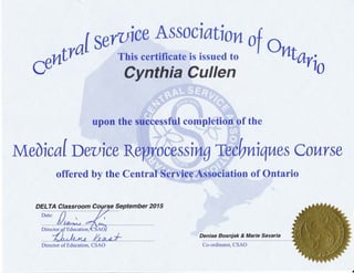 CSAO Certificate