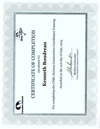 Coordinator Certificate