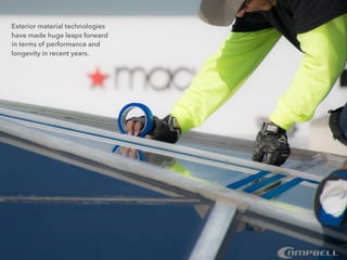 Exterior material technologies
have made huge leaps forward
in terms of performance and
longevity in recent years.
 