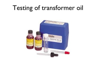 Testing of transformer oil 