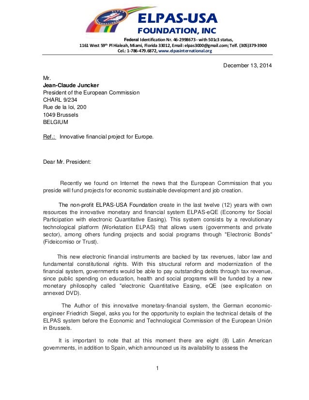 334 letter to european commission, j.c juncker, ingl