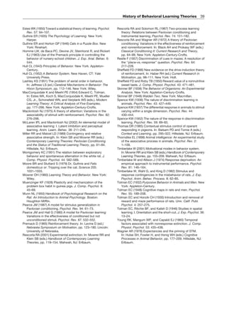 Learning and memory 1 Learning theory and behaviour 1. ed Edition ...