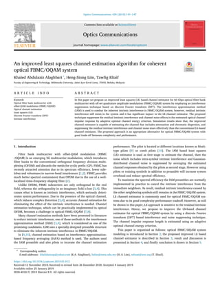 Improved Least Squares Channel Estimation for Coherent Optical FBMC ...