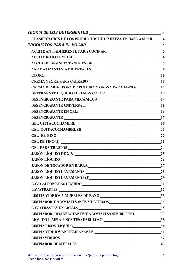 3345974 manual formulas de productos del hogar 3345974 manual formulas de productos del hogar