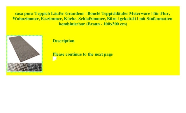 Casa Pura Teppich Laufer Grandeur Boucle Teppichlaufer Meterware