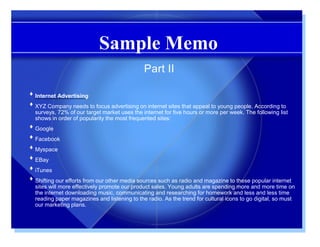 Mermo Copmany Memo | PDF