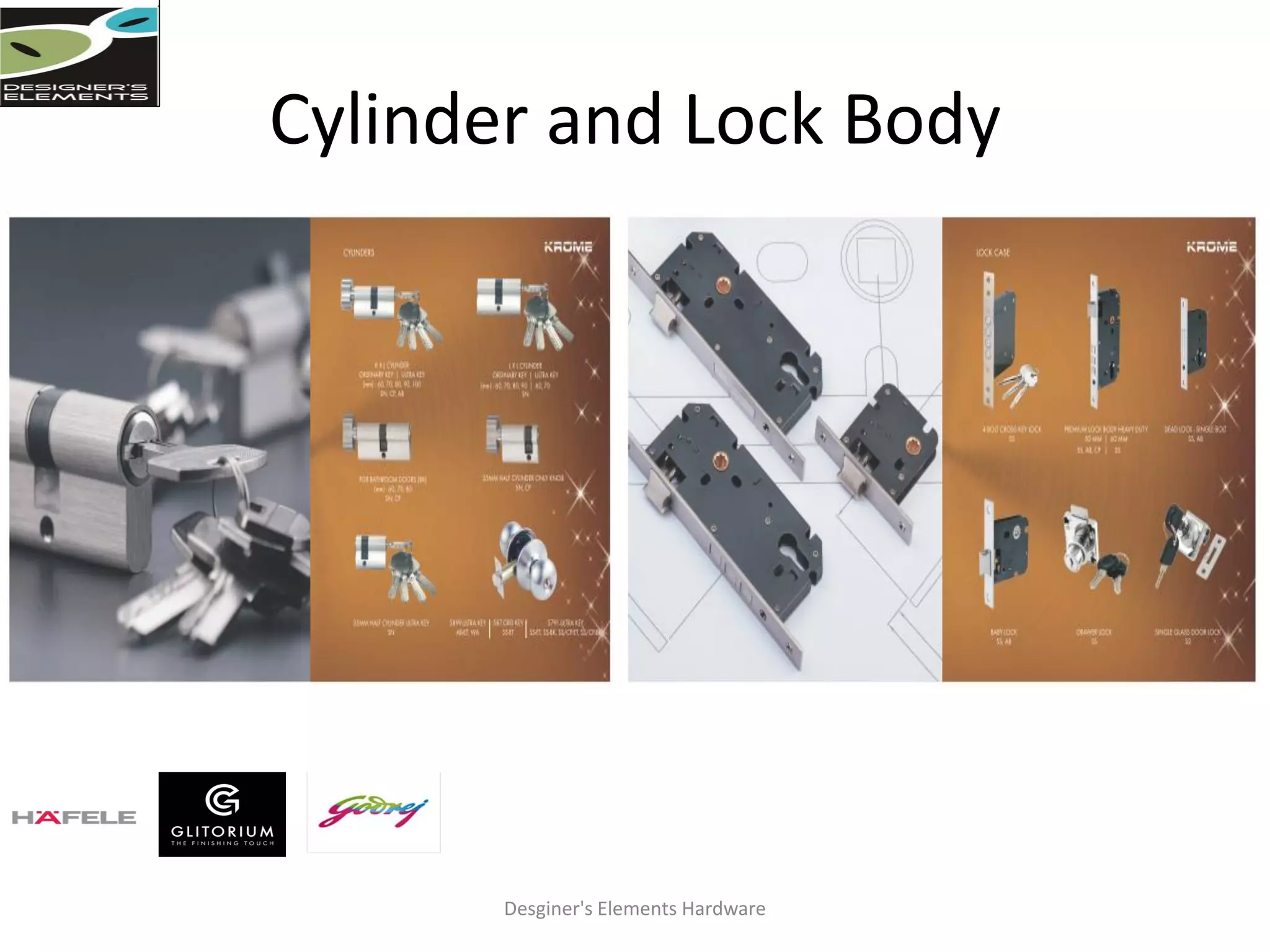 Cylinder and Lock Body
Desginer's Elements Hardware
 