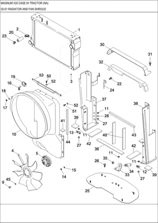 MAGNUM 335 CASE IH TRACTOR (NA)
02-01 RADIATOR AND FAN SHROUD
 