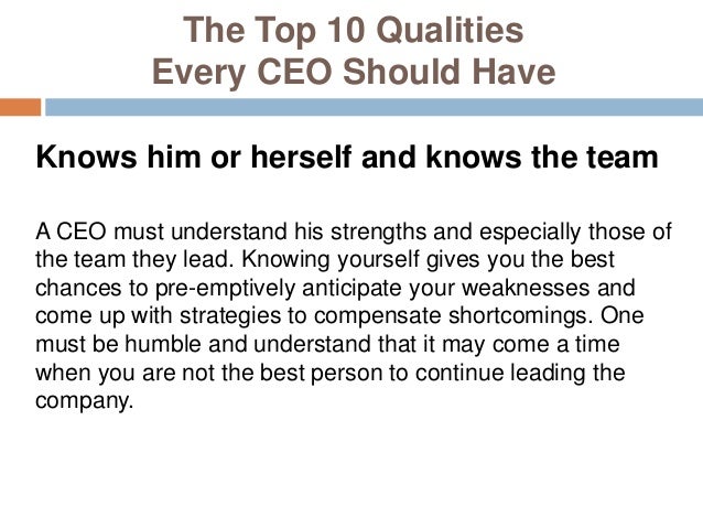 Attributes Of A Good Ceo – Ceo Skills And Qualities – VQTZLH