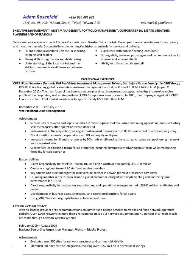 Adam Rosenfeld CV