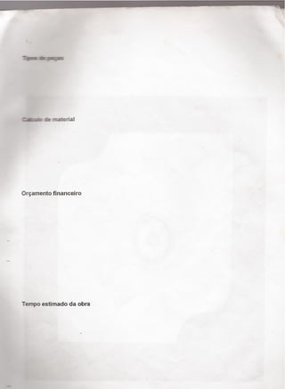 Orçamento ﬁnanceiro
estimado da obra
T ':-
 