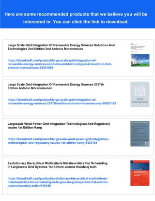 Large Scale Grid Integration Of Renewable Energy Sources Antonio ...