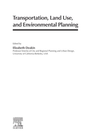Transportation, land use, and environmental planning Deakin | PDF